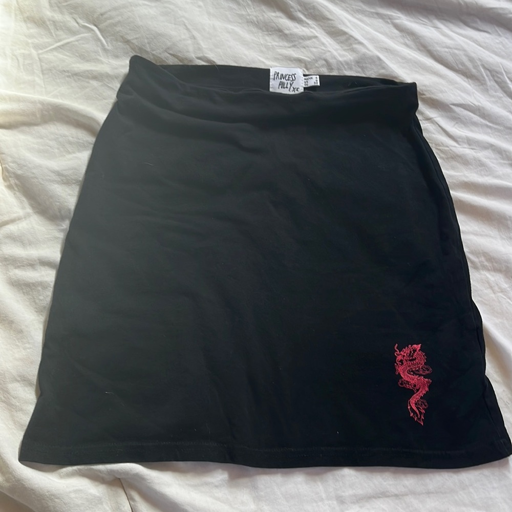 Princess polly red dragon mini skirt.